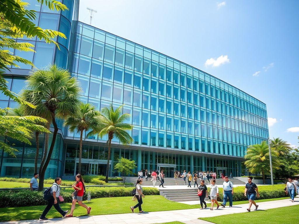 Modern private university campus in Kuala Lumpur